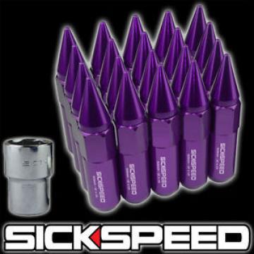 20 PURPLE SPIKED ALUMINUM EXTENDED 60MM LOCKING LUG NUTS WHEELS/RIMS 12X1.5 L07