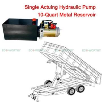 DC12V 10 Quart Tank Single Acting Hydraulic Pack Power Unit for Car Lift Pump