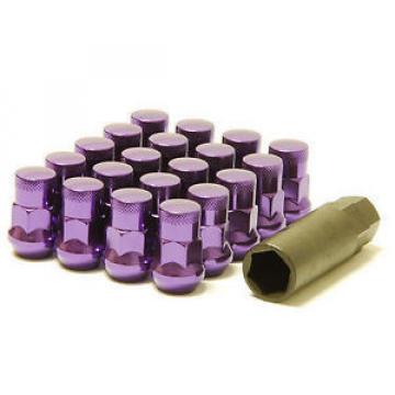 LUG NUTS &#034;Wheel Mate&#034; Muteki SR35 Close End Lug Nuts w/ Lock Set - Purple 12x1.2