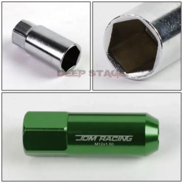 FOR DTS STS DEVILLE CTS 20 PCS M12 X 1.5 ALUMINUM 60MM LUG NUT+ADAPTER KEY GREEN