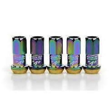 Lug Nuts &#034;Project Kics&#034; R40 12X1.50 (Neo chrome) w/o locks (20 piece set)