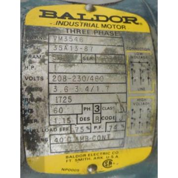 HYDRAULIC W/BALDOR MOTOR VM3546 &amp; 5 GALLON TANK D51.5X, 12.5 X 12.5 X 10 Pump