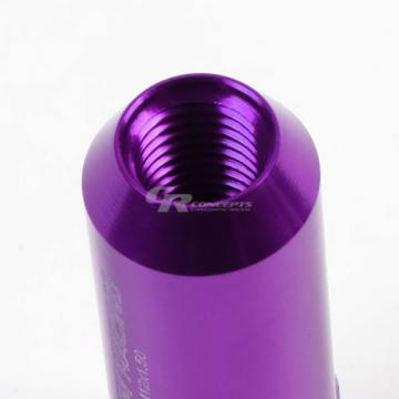 FOR CAMRY/CELICA/COROLLA 20X EXTENDED ACORN TUNER WHEEL LUG NUTS+LOCK+KEY PURPLE