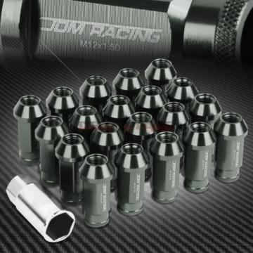 FOR CAMRY/CELICA/COROLLA 20 PCS M12 X 1.5 ALUMINUM 50MM LUG NUT+ADAPTER KEY GRAY