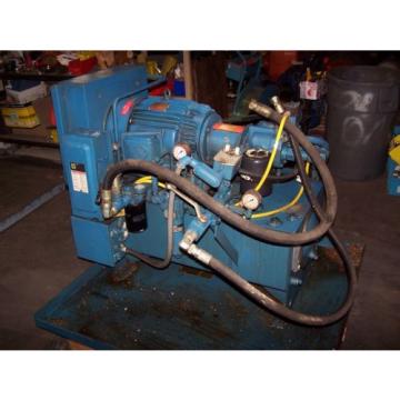 VICKERS 15 HP HYDRAULIC POWER UNIT 30 GALLON 3000 PSI PVQ20B2RSE1S21  Pump