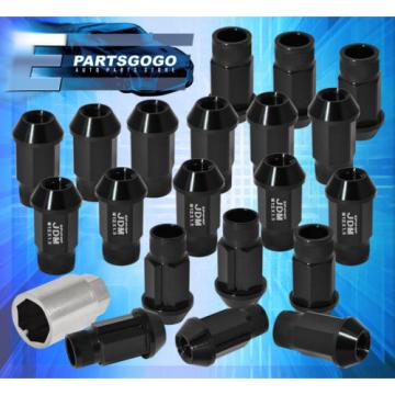 UNIVERSAL 12MMX1.5 LOCKING LUG NUTS EURO DTM WHEELS RIMS THREAD 20PCS UNIT BLACK