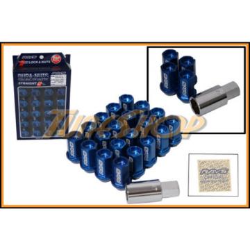 VOLK RACING RAYS STRAIGHT L42 DURA WHEELS LOCK LUG NUTS 12X1.5 1.5 RIM BLUE U