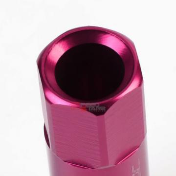 PINK 60MM M12 X 1.5 ALUMINUM WHEEL RIM LOCK ACORN TUNER LUG NUT+ADAPTER KEY