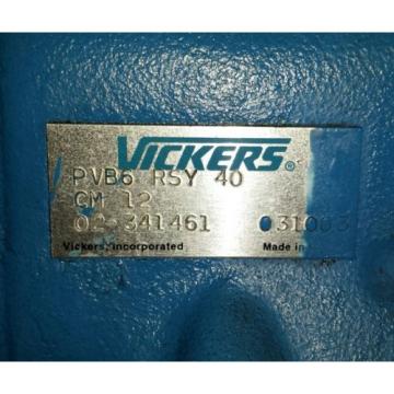 Vickers PVB6RSY40CM12 Hydraulic Variable Displacement Axial Piston  Pump