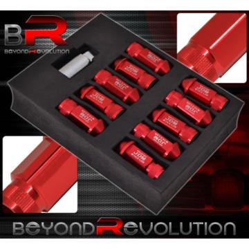 UNIVERSAL 12MMX1.25 LOCKING LUG NUTS 20PC JDM VIP ALUMINUM ANODIZED RED