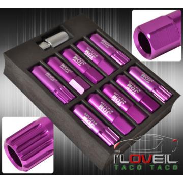 FOR SUZUKI M12x1.25 LOCKING LUG NUTS SPORT RACING HEAVY DUTY ALUMINUM SET PURPLE