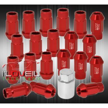 FOR SCION 12MMX1.5 LOCKING LUG NUTS RIMS FORGED ALUMINUM 20PCS UNIT KIT SET RED