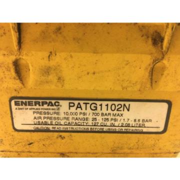 Enerpac PATG1102N Turbo II Hydraulic Air Foot 10,000 PSI Pump