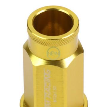 20pcs M12x1.5 Anodized 50mm Tuner Wheel Rim Acorn Lug Nuts Camry/Celica Gold