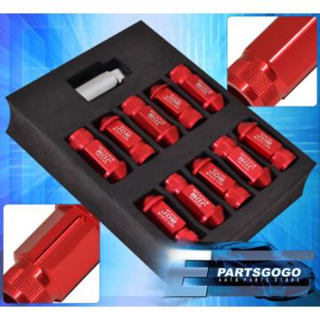 UNIVERSAL M12x1.25MM CNC ALUMINUM JDM VIP LUG NUT LOCKING KEY SET RED