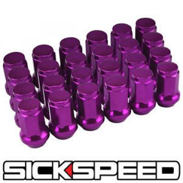 SICKSPEED 24 PPURPLE STEEL LOCKING HEPTAGON SECURITY LUG NUTS WHEELS 12X1.25 L13