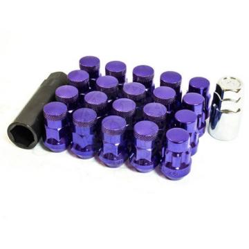 MUTEKI SR35 LUG NUTS STEEL PURPLE 12X1.5 16 PCS + 4 LOCKS CLOSE END 35MM TUNER