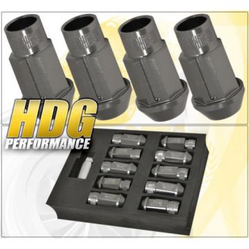 UNIVERSAL M12x1.25 LOCKING LUG NUTS THREAD PITCH DRAG PERFORMANCE RIM SET GRAY