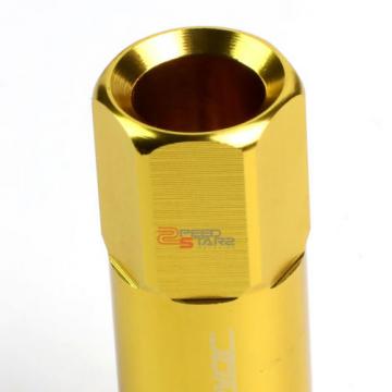 GOLD 60MM ALUMINUM WHEEL RIM LOCK ACORN TUNER LUG NUT+KEY CAMRY/CELICA/YARIS