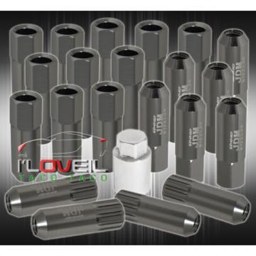 FOR SUZUKI M12x1.25MM LOCKING LUG NUTS ROAD RACE TALL EXTENDED WHEEL RIMS GRAY