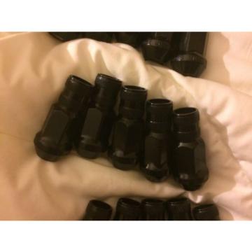 Gorilla Extended Lugs Nuts Black M12x1.50 With Locking Nuts M12x1.50