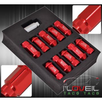 FOR CHEVY M12x1.25 LOCKING LUG NUTS RIMS FORGED ALUMINUM 20PCS UNIT KIT KEY RED