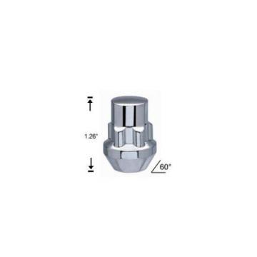 Locking Lug Nuts/Wheel Locks Closed Bulge Acorn, Chrome, 9/16-18 Qty 4;