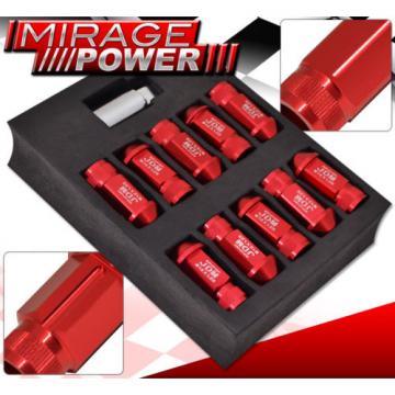 FOR SUBARU 12MMx1.25MM LOCKING LUG NUTS THREAD PITCH DRAG PERFORMANCE RIM RED