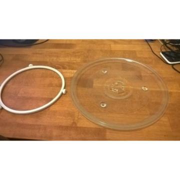 Tesco MTG06 Microwave Glass Turntable Plate 27cm + Ring Roller Support Stand