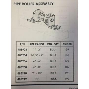 (485903) P2474 1&#034;- 3&#034; 2 Pipe Roller Supports for Unistrut /B-Line Channel Qty. 2