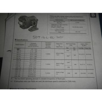 Yuken 50T12LRL3090 Hydraulic Vane pump Pump