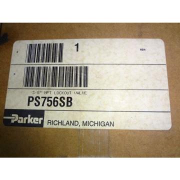 NIB Parker Schrader Bellows 3/8&#034; NPT Modular Lockout Valve PS756SB Pump