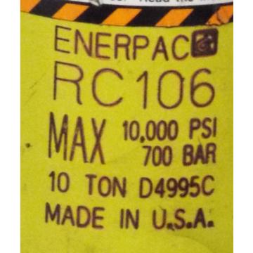 1 USED ENERPAC P18 w/ENERPAC RC106 HYDRAULIC HAND ***MAKE OFFER*** Pump