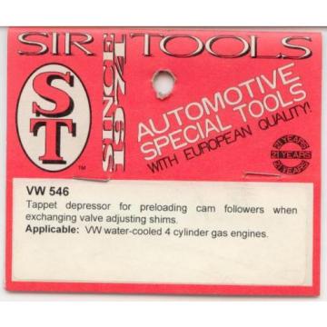 VW 546 Tappet Depressor for preloading Cam followers when exchange valve shims