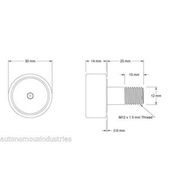 30mm Cam Rollers/Followers for Medium/Heavy Duty CNC Assembly, Load Bearing KR30