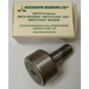 SMITH BEARING Cam Follower, Stud, Screwdriver Slot, Seal