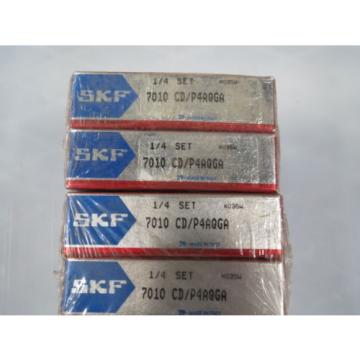 SKF 7010CD P4AQGA Set of 4 Super Precision Bearings