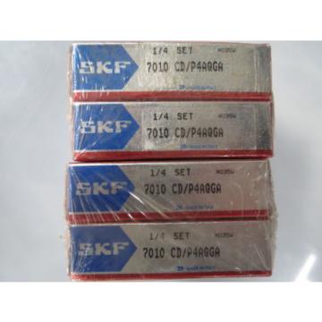 SKF 7010CD P4AQGA Set of 4 Super Precision Bearings