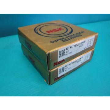 NEW 2 NSK 40TAC72BSUC10PN7B AS2S SUPER PRECISION BEARINGS