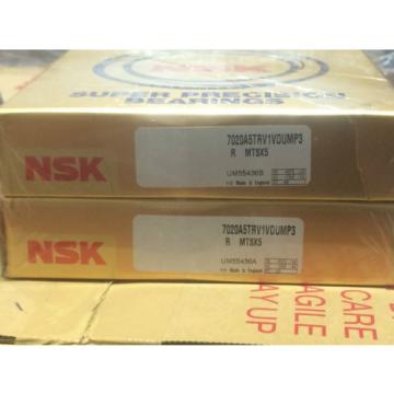 NSK 7020A5TRV1VDUMP3  SUPER PRECISION. WITH SEALS.SET OF TWO