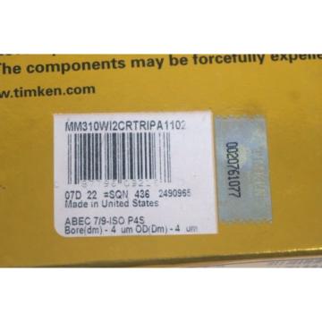 NEW TIMKEN MM310WI2CRTIPA1102 SUPER PRECISION BEARING