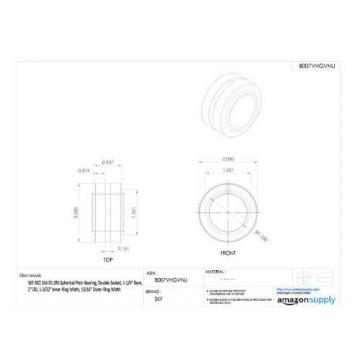 SKF GEZ 104 ES-2RS Spherical Plain Bearing, Double Sealed, 1-1/4&#034; Bore, 2&#034; OD,