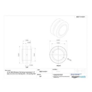 SKF GEZ 208 ES-2RS Spherical Plain Bearing, Double Sealed, 2-1/2&#034; Bore, 3-15/16&#034;