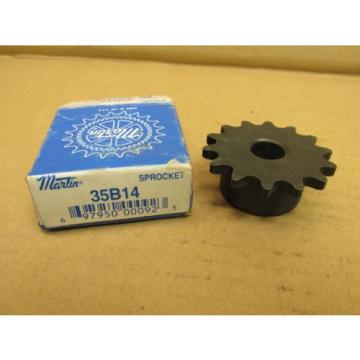 NIB MARTIN 35B14 ROLLER SPROCKET 35 B 14 #35 CHAIN 14 TOOTH 1/2&#034; PLAIN BORE