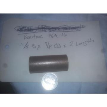 Bunting P64-16 Oilite Bronze Bushing 5/8 ID x 7/8 OD x 2 Length Plain Sleeve