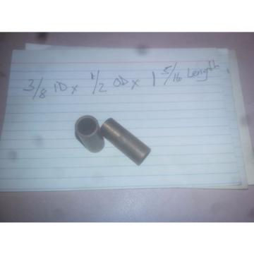 Lot of 2 Oilite Bronze Bushing 3/8 ID x 1/2 OD x 1 5/16 Length Plain Sleeve