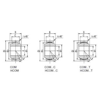 Spherical Plain Bearing, Teflon Lined COM12T 3/4&#034; BRISCA