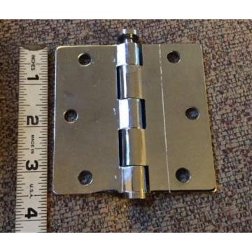 HAGER Chrome Hinge Plain Bearing Square Corner 3-1/2&#034; x 3-1/2&#034;