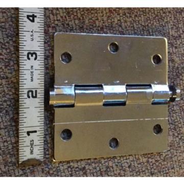 HAGER Chrome Hinge Plain Bearing Square Corner 3-1/2&#034; x 3-1/2&#034;