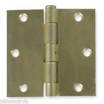 1WBD1 BATTALION Door Hinges, Full Mortise, Plain Bearing - 3.5&#034;X3.5&#034;-2 Pack-Zinc